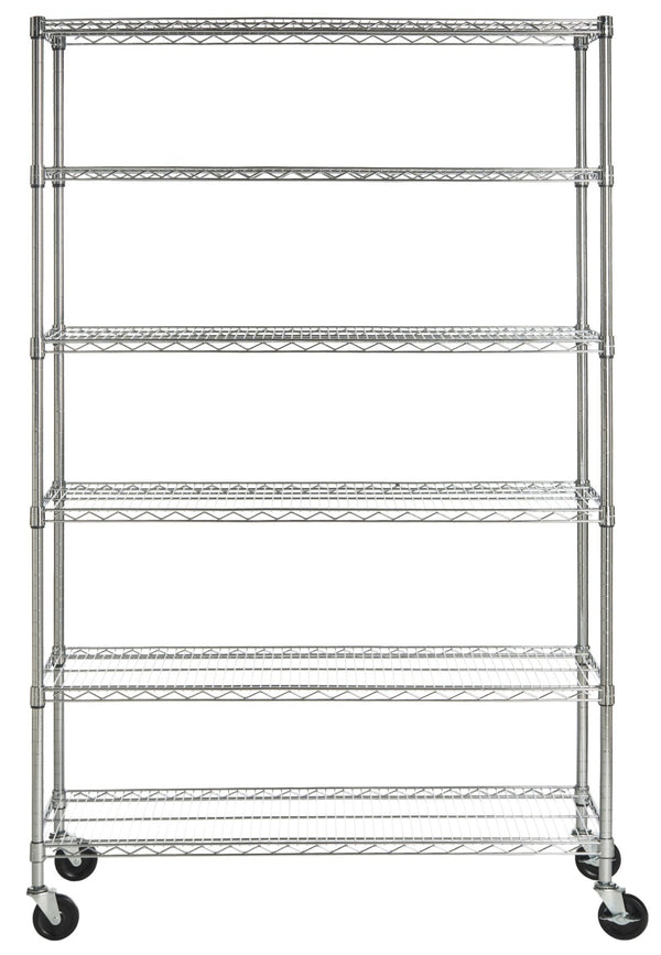 Safavieh Juliet 6-Tier Heavy Duty Chrome Wire Shelving Unit – Maximize Storage In Garage, Workshop & More! HAC2005A