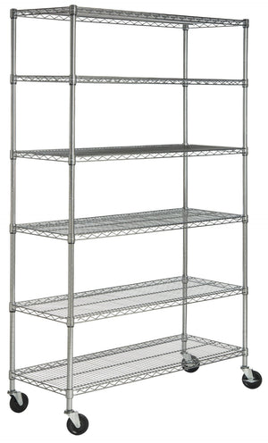 Safavieh Juliet 6-Tier Heavy Duty Chrome Wire Shelving Unit – Maximize Storage In Garage, Workshop & More! HAC2005A