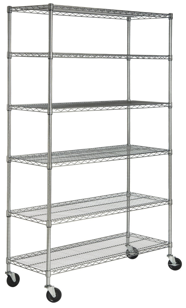 Safavieh Juliet 6-Tier Heavy Duty Chrome Wire Shelving Unit – Maximize Storage In Garage, Workshop & More! HAC2005A