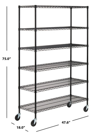 Safavieh Juliet 6 Tier Heavy Duty Shelving Rack - Space-Saving, Durable Storage For Garage & Utility Rooms HAC2005B