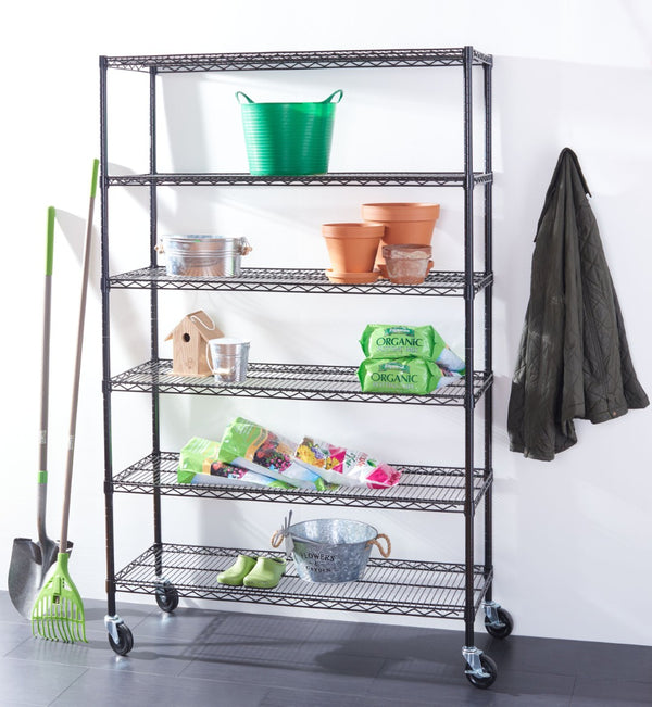 Safavieh Juliet 6 Tier Heavy Duty Shelving Rack - Space-Saving, Durable Storage For Garage & Utility Rooms HAC2005B