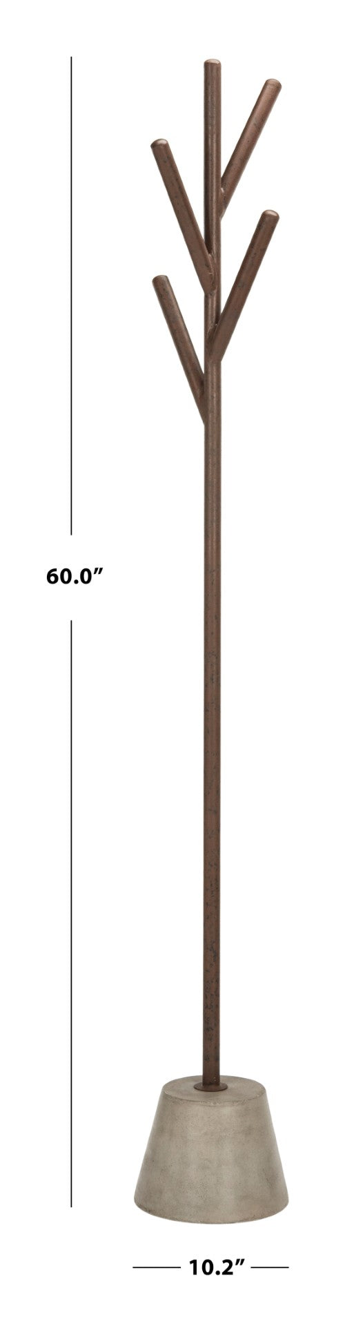 Safavieh Branch Concrete 60-Inch H Sculptural Coat Hanger – Stylish Organizer For Entryways & Mudrooms HAC3000A