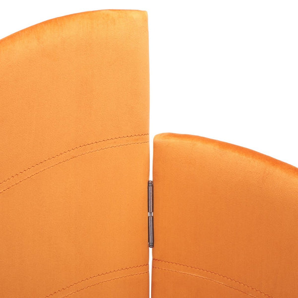 Safavieh Celestino Plush Velvet Tri-Fold Room Screen - Stylish Orange Divider & Elegant Accent For Any Space HAC4500A