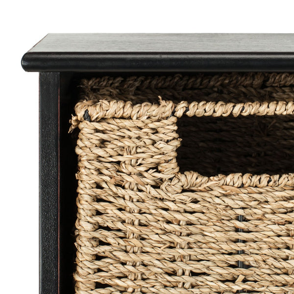 Safavieh Finley Stylish 3-Basket Wall Rack For Efficient Storage In Kitchens, Bathrooms, And Entryways Black HAC5700A