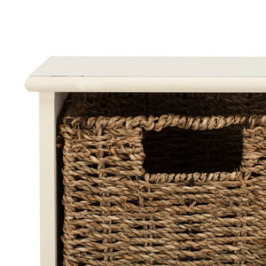 Safavieh Finley Stylish 3-Basket Wall Rack For Efficient Storage In Kitchens, Bathrooms, And Entryways White HAC5700C