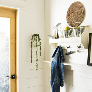 Safavieh Darcey Elegant Wall Rack - Stylish Entryway Storage Solution With Hooks For Coats And Essentials White HAC5702C