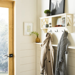 Safavieh Freya Stylish Hanging Storage Wall Rack With Double Hooks For Organized Entryways And Mudrooms White HAC5703C