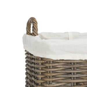 Safavieh Amari Rattan Square Baskets On Wheels - Stylish Storage Solution For Laundry, Pantry & More! HAC6000A