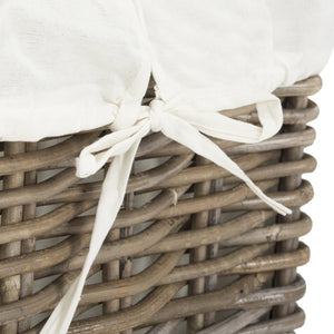 Safavieh Amari Rattan Square Baskets On Wheels - Stylish Storage Solution For Laundry, Pantry & More! HAC6000A