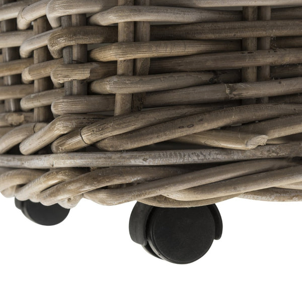 Safavieh Amari Rattan Square Baskets On Wheels - Stylish Storage Solution For Laundry, Pantry & More! HAC6000A