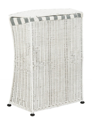 Safavieh Trotter Rattan Laundry Basket - Chic Minimalist Hamper With Flip-Top Lid & Stylish Fabric Lining HAC6002A