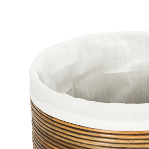 Safavieh Wellington Rattan Storage Hamper - Stylish Laundry Organizer With Removable Liner For Any Space Honey HAC6501C