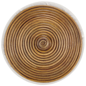 Safavieh Mikkel Laundry Basket - Elegant White & Honey Brown Rattan Design For Stylish Home Organization White ,Honey Brown Wash Rattan And Fabric Hac6503a