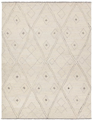 Jaipur Living Hadi Ismael Had02 Tufted Handmade 100% Wool Moroccan / Bohemian Trellis Indoor Rug Ivory, Gray 100% Wool, 100% Cotton Rug156241