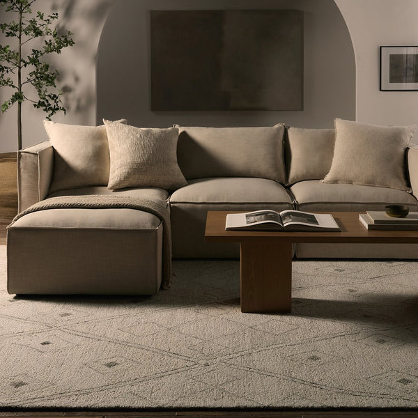 Jaipur Living Hadi Ismael Had02 Tufted Handmade 100% Wool Moroccan / Bohemian Trellis Indoor Rug Ivory, Gray 100% Wool, 100% Cotton Rug156241