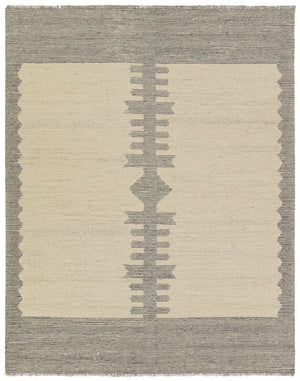 Jaipur Living Hadi Fazia Had03 Tufted Handmade 100% Wool Moroccan / Bohemian Abstract Indoor Rug Ivory, Gray 100% Wool, 100% Cotton Rug156243