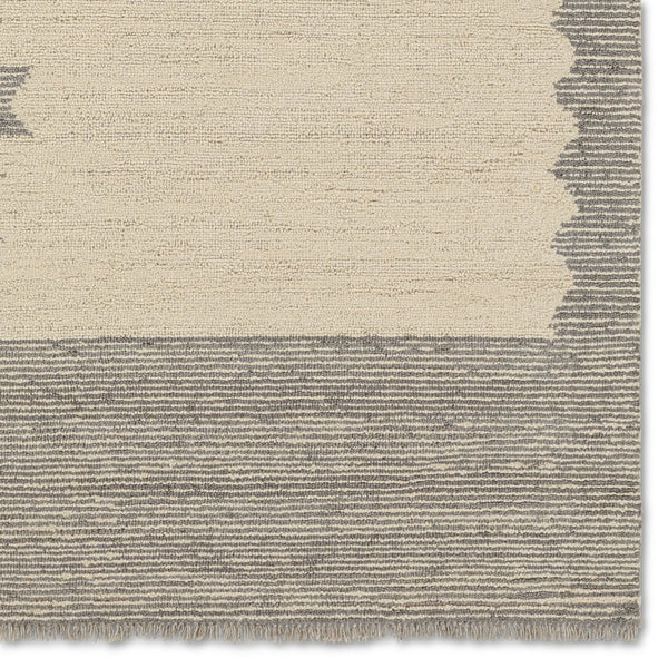 Jaipur Living Hadi Fazia Had03 Tufted Handmade 100% Wool Moroccan / Bohemian Abstract Indoor Rug Ivory, Gray 100% Wool, 100% Cotton Rug156243