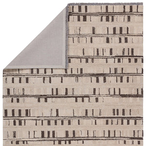 Jaipur Living Hadi Emir Had04 Tufted Handmade 100% Wool Moroccan / Bohemian Stripes Indoor Rug Brown, Taupe 100% Wool, 100% Cotton Rug156247