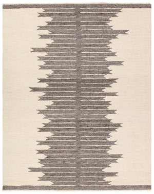 Jaipur Living Hadi Chaima Had07 Tufted Handmade 100% Wool Moroccan / Bohemian Stripes Indoor Rug Ivory, White 100% Wool, 100% Cotton Rug156259