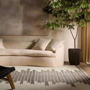 Jaipur Living Hadi Chaima Had07 Tufted Handmade 100% Wool Moroccan / Bohemian Stripes Indoor Rug Ivory, White 100% Wool, 100% Cotton Rug156259