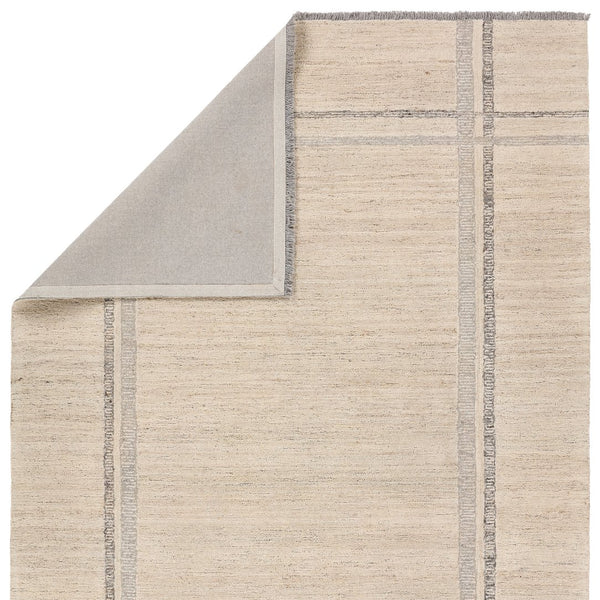 Jaipur Living Hadi Bilal Had08 Tufted Handmade 100% Wool Moroccan / Bohemian Stripes Indoor Rug Ivory, Gray 100% Wool, 100% Cotton Rug156262