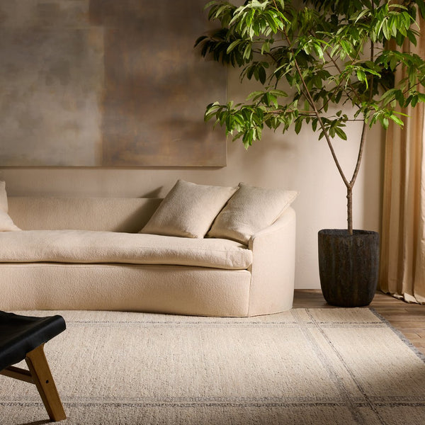 Jaipur Living Hadi Bilal Had08 Tufted Handmade 100% Wool Moroccan / Bohemian Stripes Indoor Rug Ivory, Gray 100% Wool, 100% Cotton Rug156262