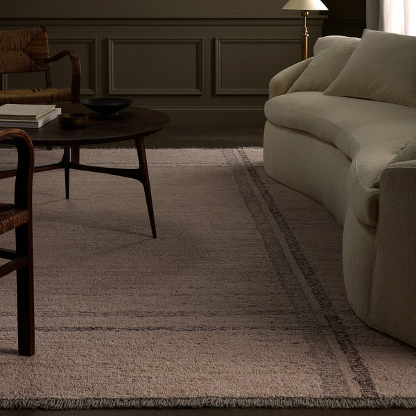 Jaipur Living Hadi Bilal Had08 Tufted Handmade 100% Wool Moroccan / Bohemian Stripes Indoor Rug Ivory, Gray 100% Wool, 100% Cotton Rug156262