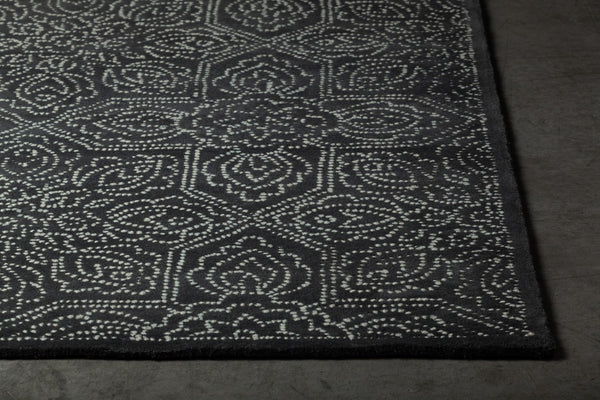 Chandra Rugs Hand-tufted Premium Wool Contemporary Rug - Unique Masterpiece To Elevate Your Home Decor Black,White Wool Hai49600-576