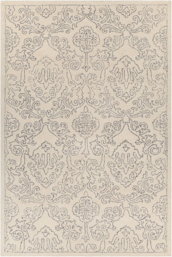 Chandra Rugs Hand-tufted Contemporary Rug - Luxurious 100% Wool, Eye-catching Design To Elevate Your Home Decor! Ivory,Grey Wool Hai49601-576