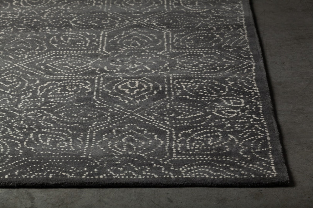 Chandra Rugs Hand-tufted Elegant Wool Rug - Artisanal Craftsmanship With Intricate Patterns For A Cozy Home Decor Dark Grey,White Wool Hai49603-576