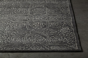 Chandra Rugs Hand-tufted Elegant Wool Rug - Artisanal Craftsmanship With Intricate Patterns For A Cozy Home Decor Dark Grey,White Wool Hai49603-576