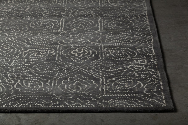 Chandra Rugs Hand-tufted Elegant Wool Rug - Artisanal Craftsmanship With Intricate Patterns For A Cozy Home Decor Dark Grey,White Wool Hai49603-576
