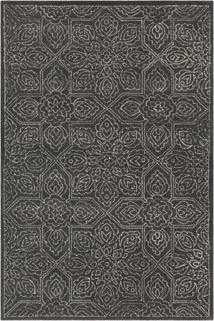 Chandra Rugs Hand-tufted Elegant Wool Rug - Artisanal Craftsmanship With Intricate Patterns For A Cozy Home Decor Dark Grey,White Wool Hai49603-576