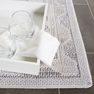 Safavieh Hammock Medium Rectangle Area Rug In Ivory And Grey - Elegant, Washable Chenille For Any Decor Ivory ,Grey Chenille Polyester Hak302a-5