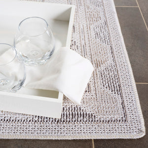 Safavieh Hammock Elegant Area Rug - Soft Chenille Polyester, Durable Power Loomed Design For Timeless Style Ivory ,Grey Chenille Polyester Hak302a-6