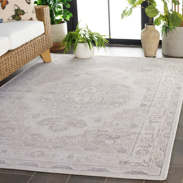 Safavieh Hammock Elegant Area Rug - Soft Chenille Polyester, Durable Power Loomed Design For Timeless Style Ivory ,Grey Chenille Polyester Hak302a-6
