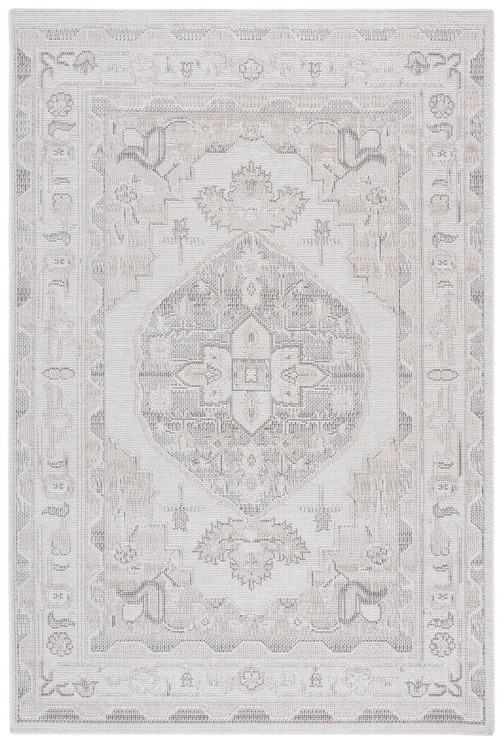 Safavieh Hammock Medium Rectangle Area Rug In Ivory And Grey - Elegant, Washable Chenille For Any Decor Ivory ,Grey Chenille Polyester Hak302a-5