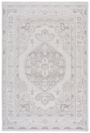 Safavieh Hammock Medium Rectangle Area Rug In Ivory And Grey - Elegant, Washable Chenille For Any Decor Ivory ,Grey Chenille Polyester Hak302a-5