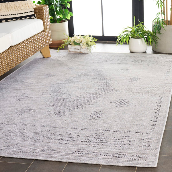 Safavieh Hammock Area Rug - Transitional Chenille Polyester Design For Cozy, Elegant Living Spaces In Any Room Ivory ,Grey Chenille Polyester Hak304a-9