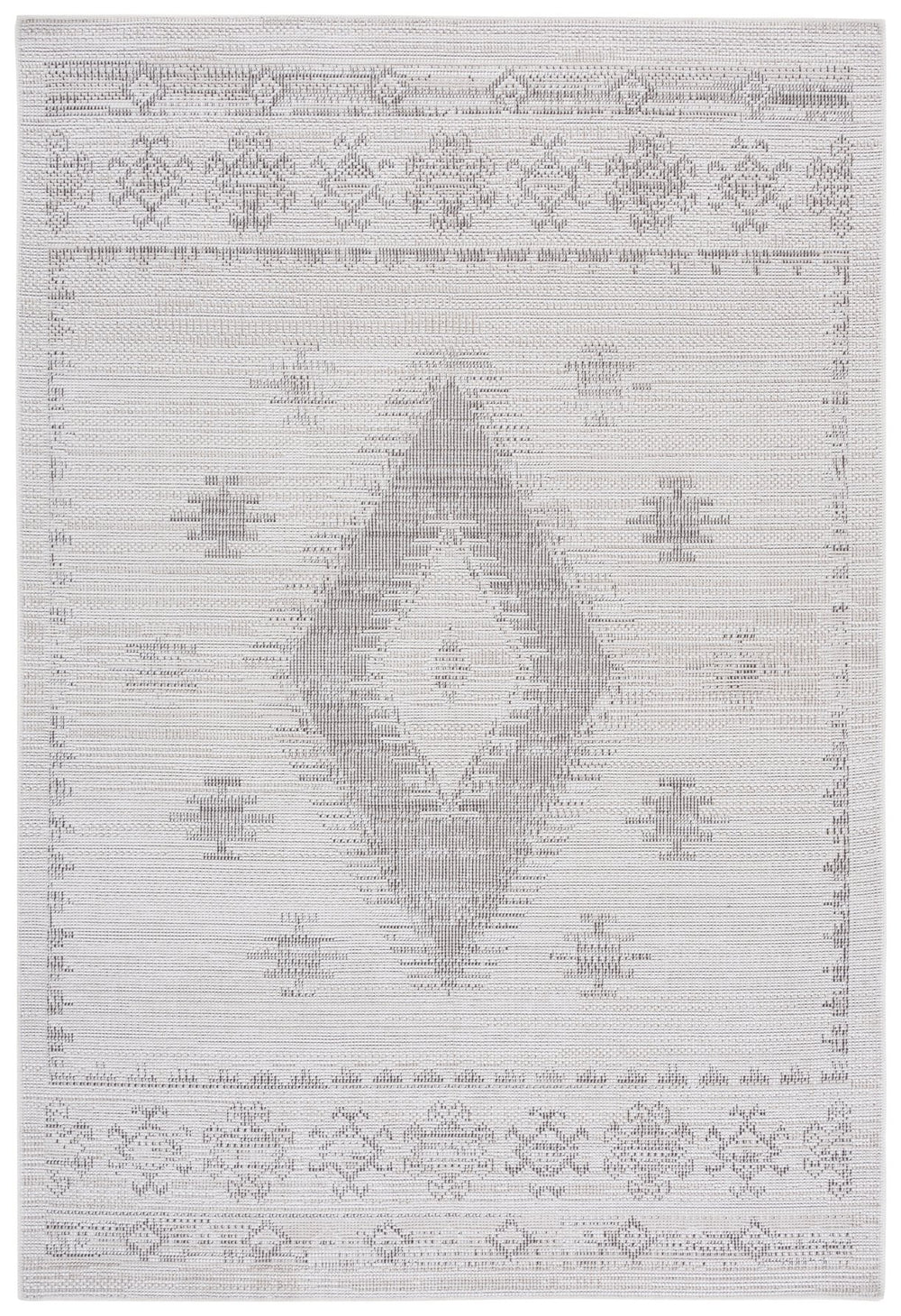 Safavieh Hammock Elegant Transitional Area Rug - Timeless Chenille Polyester Design For Any Room Decor Ivory ,Grey Chenille Polyester Hak304a-5