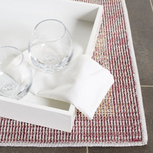 Safavieh Hammock Elegant Transitional Area Rug - Timeless Chenille Polyester Design For Any Room Decor Plum ,Ivory Chenille Polyester Hak304u-5