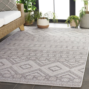 Safavieh Hammock Elegant Transitional Area Rug – Stylish Power Loomed Chenille Polyester For Any Room Decor Ivory ,Grey Chenille Polyester Hak306a-5