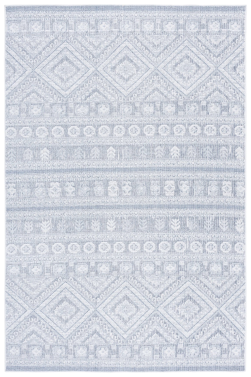 Safavieh Hammock Elegant Transitional Area Rug – Stylish Power Loomed Chenille Polyester For Any Room Decor Ivory ,Blue Chenille Polyester Hak306b-5
