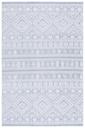 Safavieh Hammock Elegant Transitional Area Rug – Stylish Power Loomed Chenille Polyester For Any Room Decor Ivory ,Blue Chenille Polyester Hak306b-5