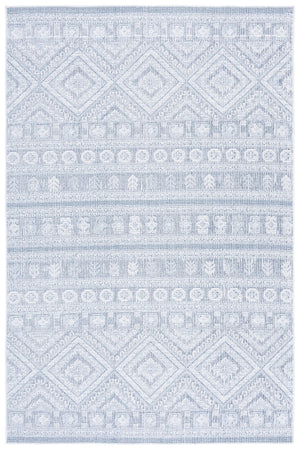 Safavieh Hammock Elegant Area Rug In Ivory And Grey - Soft Chenille Polyester For Effortless Style And Comfort Ivory ,Blue Chenille Polyester Hak306b-8