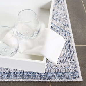 Safavieh Hammock Elegant Transitional Area Rug – Stylish Power Loomed Chenille Polyester For Any Room Decor Grey ,Blue Chenille Polyester Hak306f-5