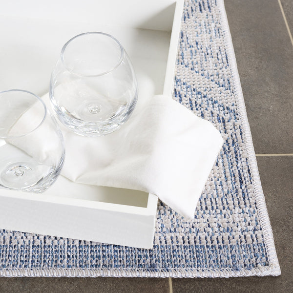 Safavieh Hammock Elegant Transitional Area Rug – Stylish Power Loomed Chenille Polyester For Any Room Decor Grey ,Blue Chenille Polyester Hak306f-5