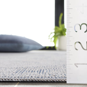 Safavieh Hammock Elegant Transitional Area Rug – Stylish Power Loomed Chenille Polyester For Any Room Decor Grey ,Blue Chenille Polyester Hak306f-5