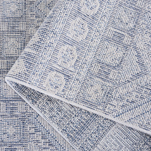 Safavieh Hammock Elegant Transitional Area Rug – Stylish Power Loomed Chenille Polyester For Any Room Decor Grey ,Blue Chenille Polyester Hak306f-5