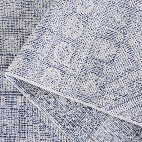 Safavieh Hammock Elegant Transitional Area Rug – Stylish Power Loomed Chenille Polyester For Any Room Decor Grey ,Blue Chenille Polyester Hak306f-5